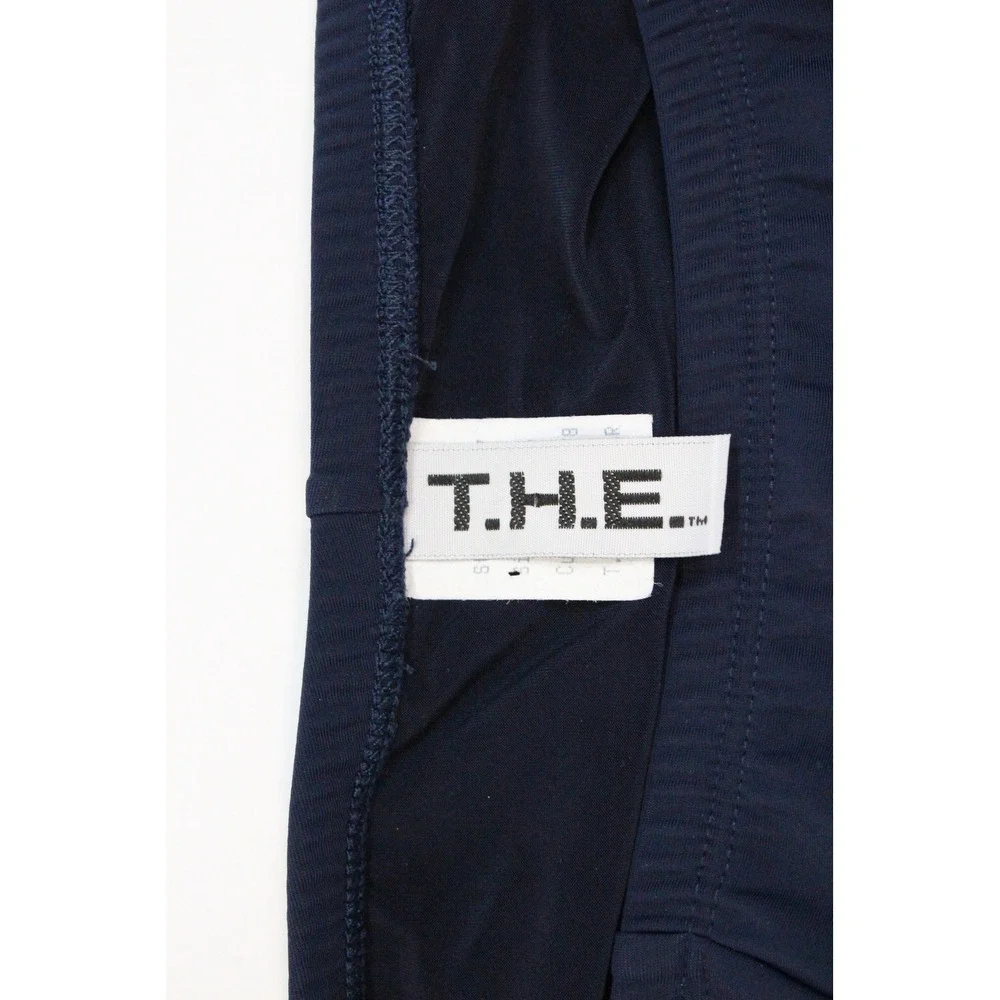 T.H.E. Swimwear Navy Blue High Waist Swim Shorts with Liner Womens 16 USA Made